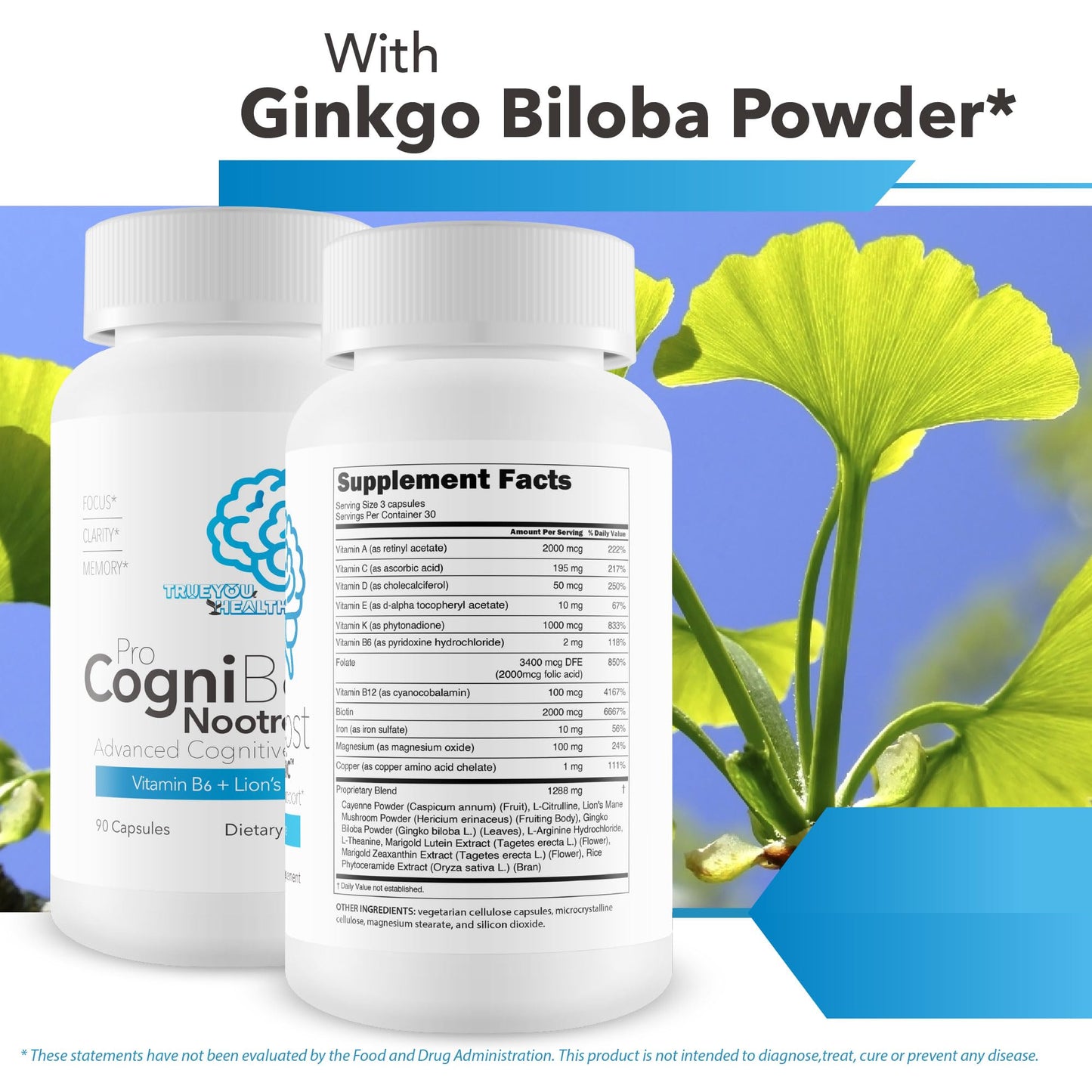 Generic Pro Cogni Boost Brain Supplement Capsule, 90 Capsules