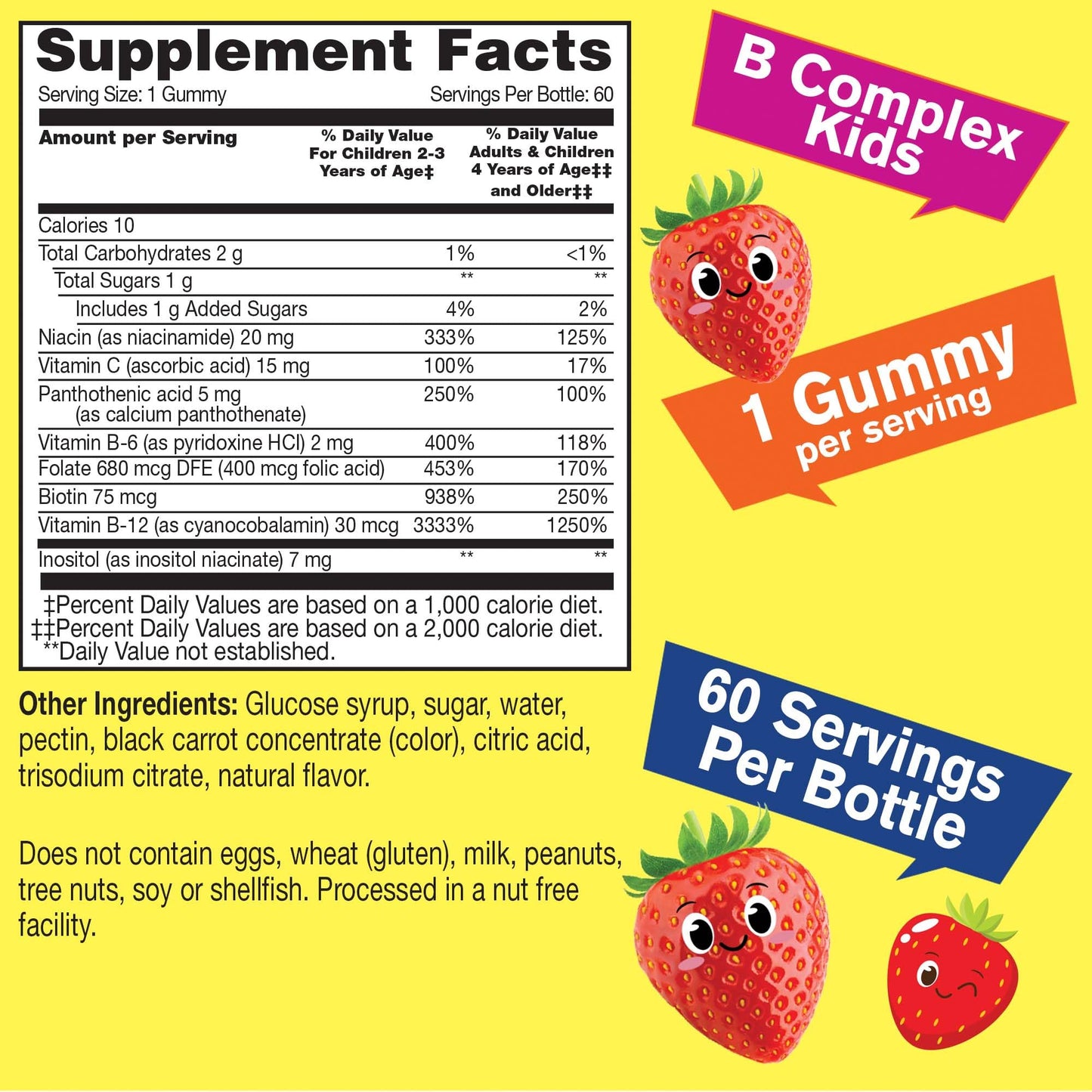 WellYeah B Complex Gummies for Kids 60 Count