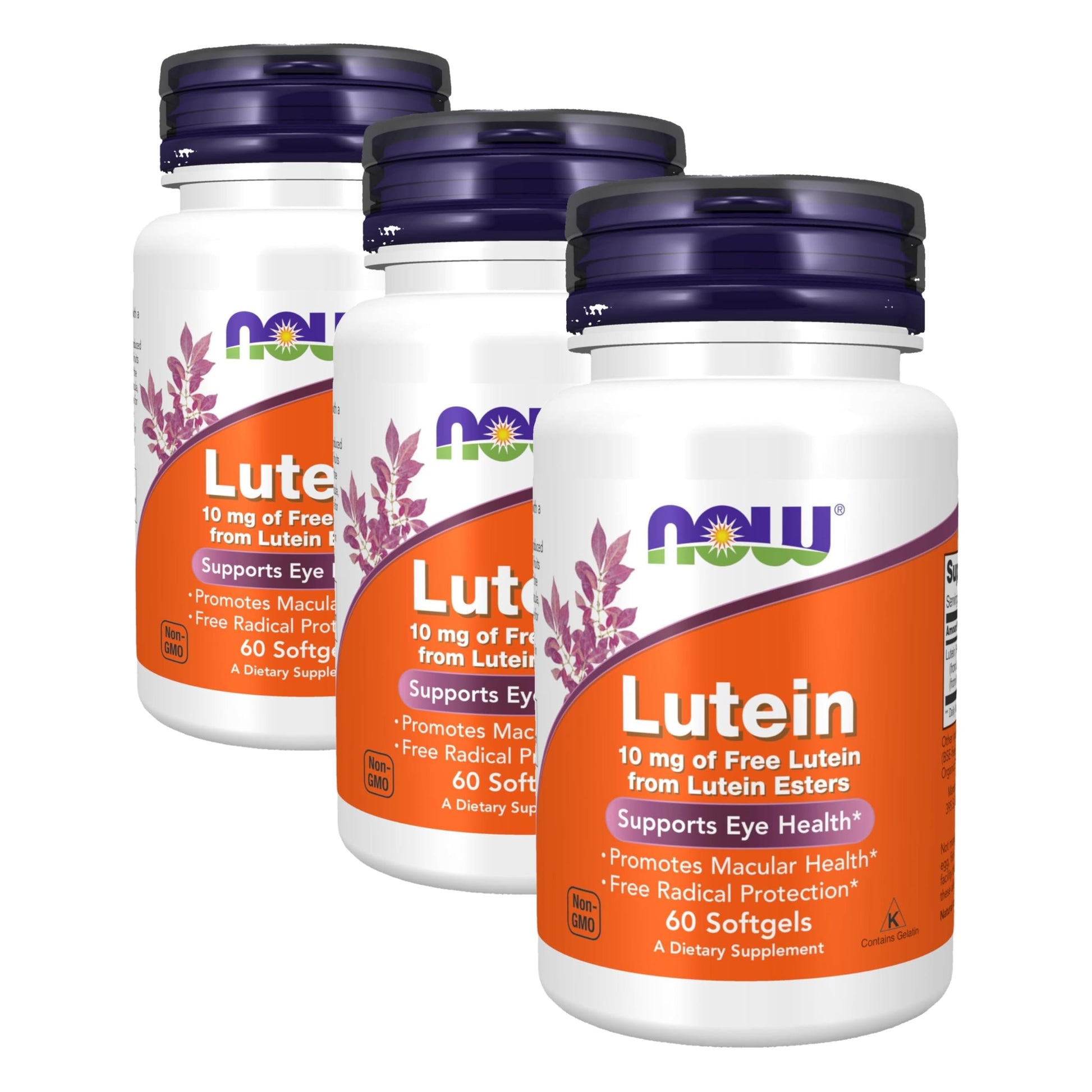 NOW Foods Lutein 10 mg Softgels, 180-count
