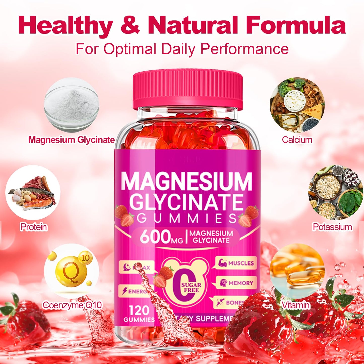 Cytona Magnesium Glycinate Gummies 600mg, 240 Gummies