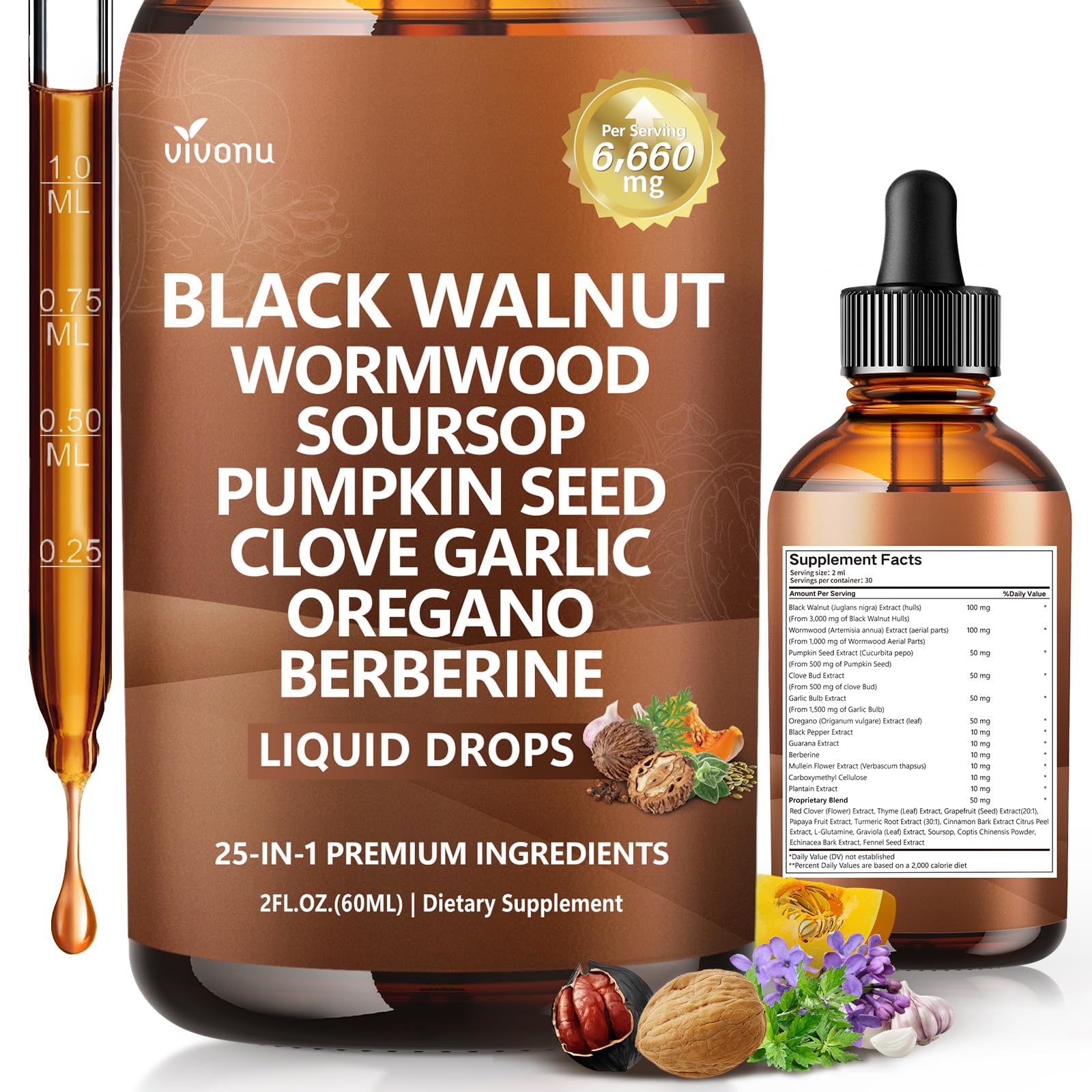 VivoNu Wormwood Black Walnut & Clove Softgel 1 Count