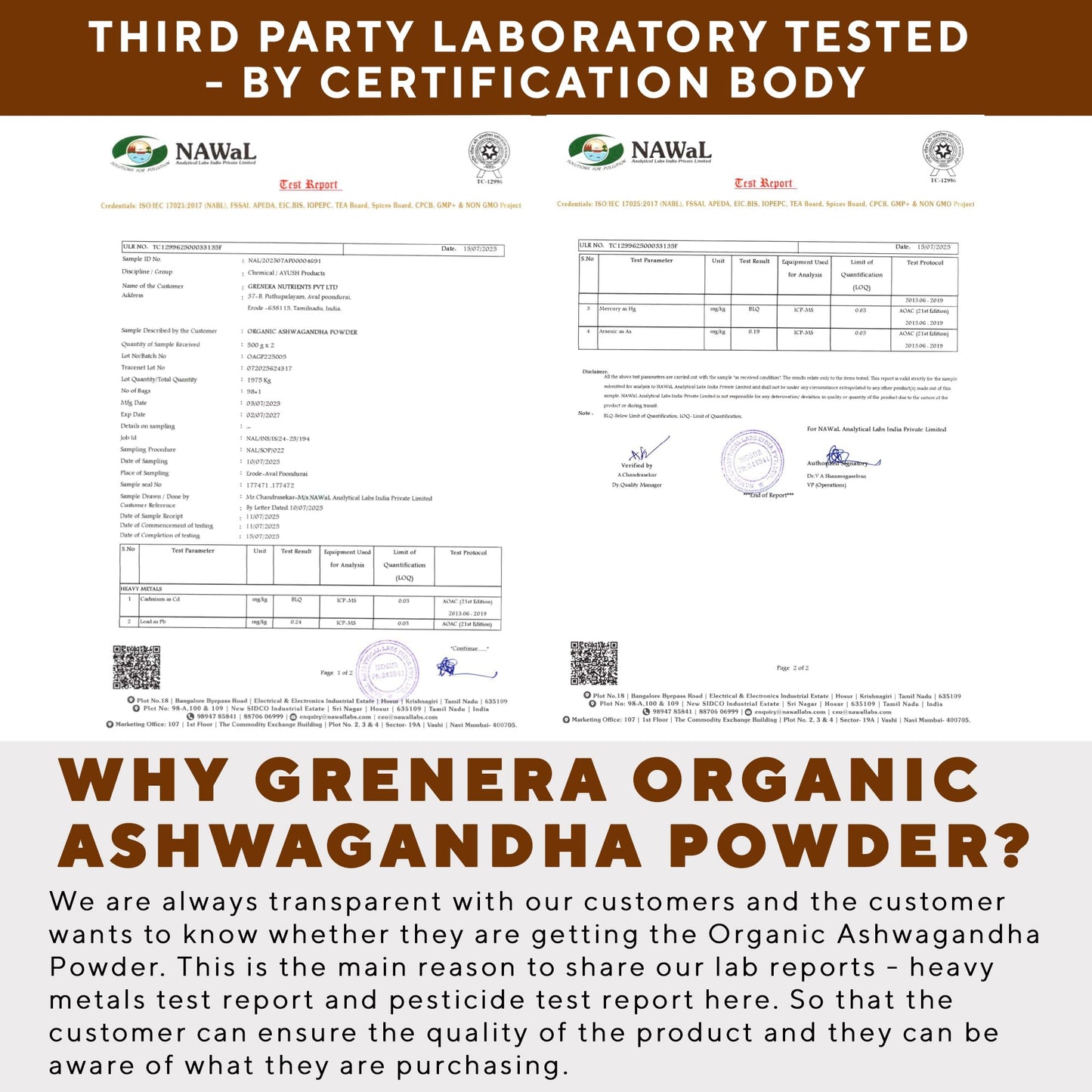 Grenera Ashwagandha Root Powder 35.2 Ounce