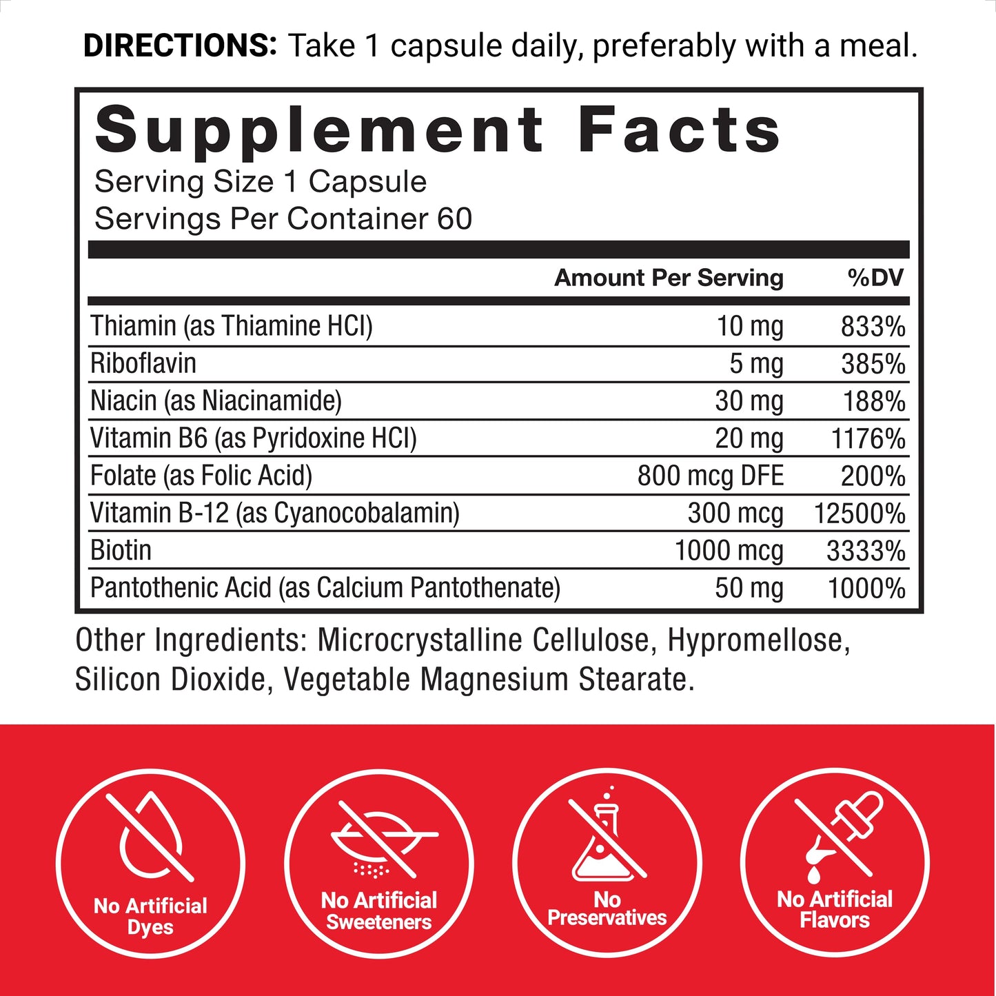 Force Factor Vitamin B Complex, 60 Capsules
