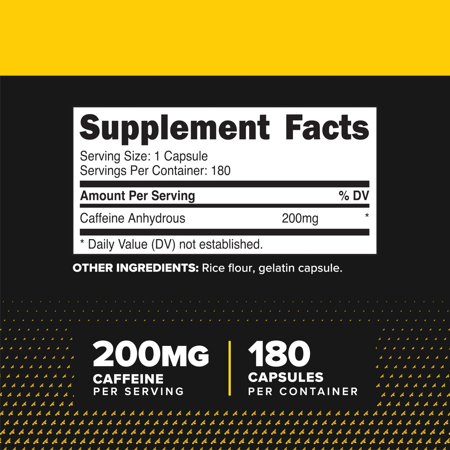 Primaforce Caffeine Pills 200mg Capsule 180 Count