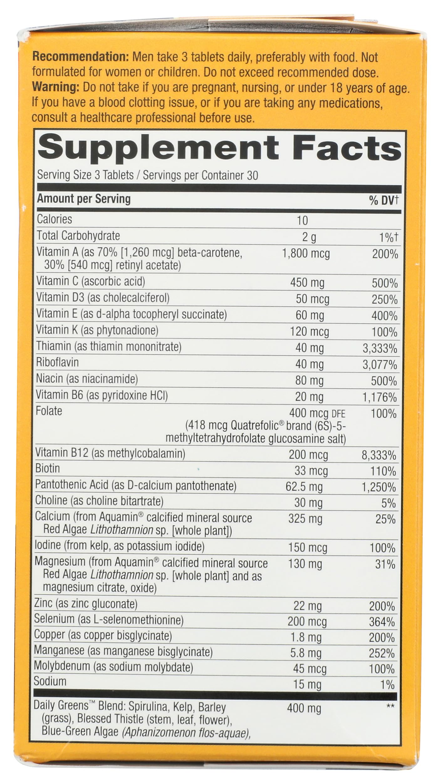 Nature's Way Multivitamin Alive Energizer Mens Tablet 90