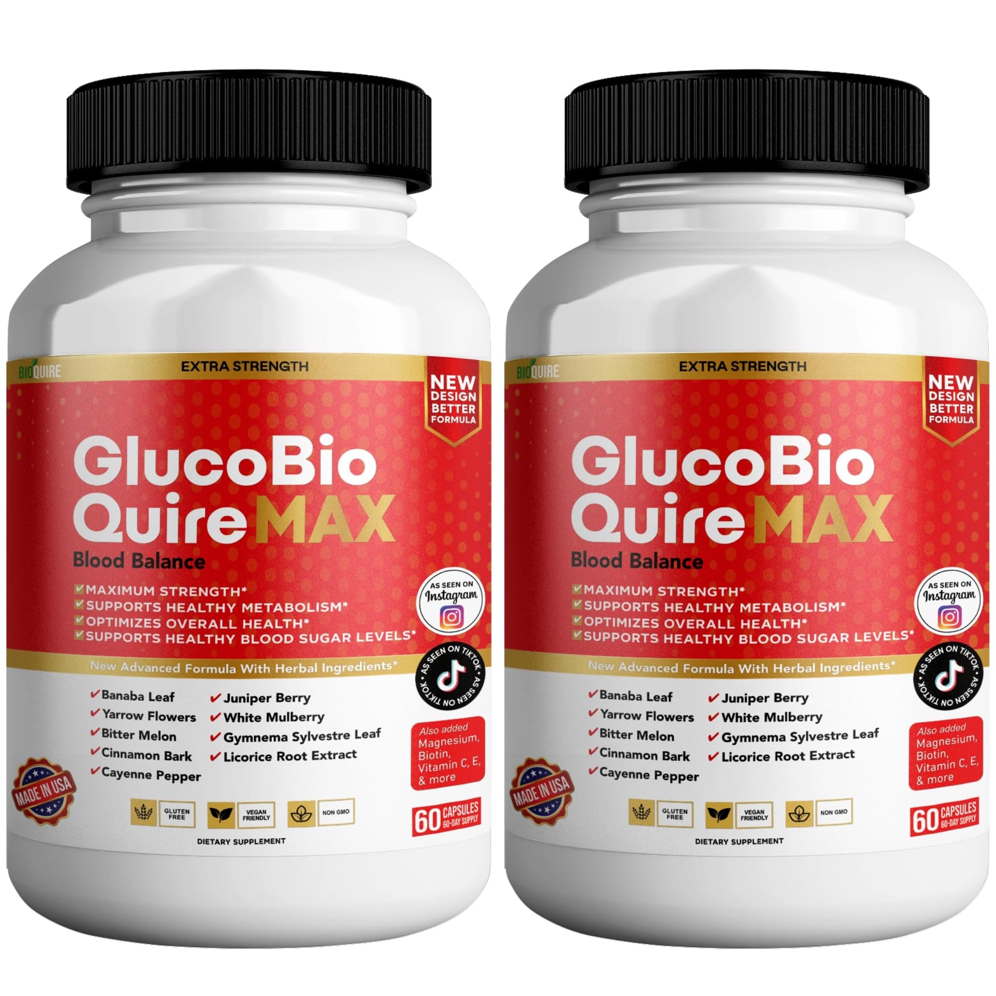BIOQUIRE Gluco Bio Quire Max Blood Balance Ultra Dietary Supplement Capsules 120