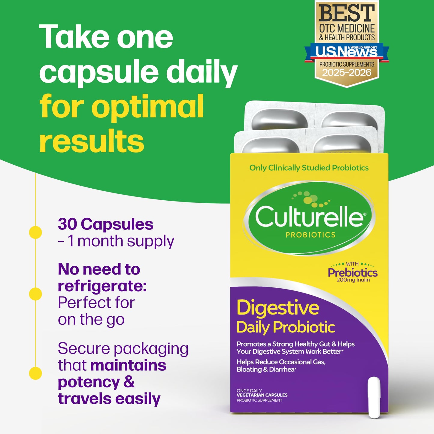 Culturelle Daily Probiotic Capsules 30 Count