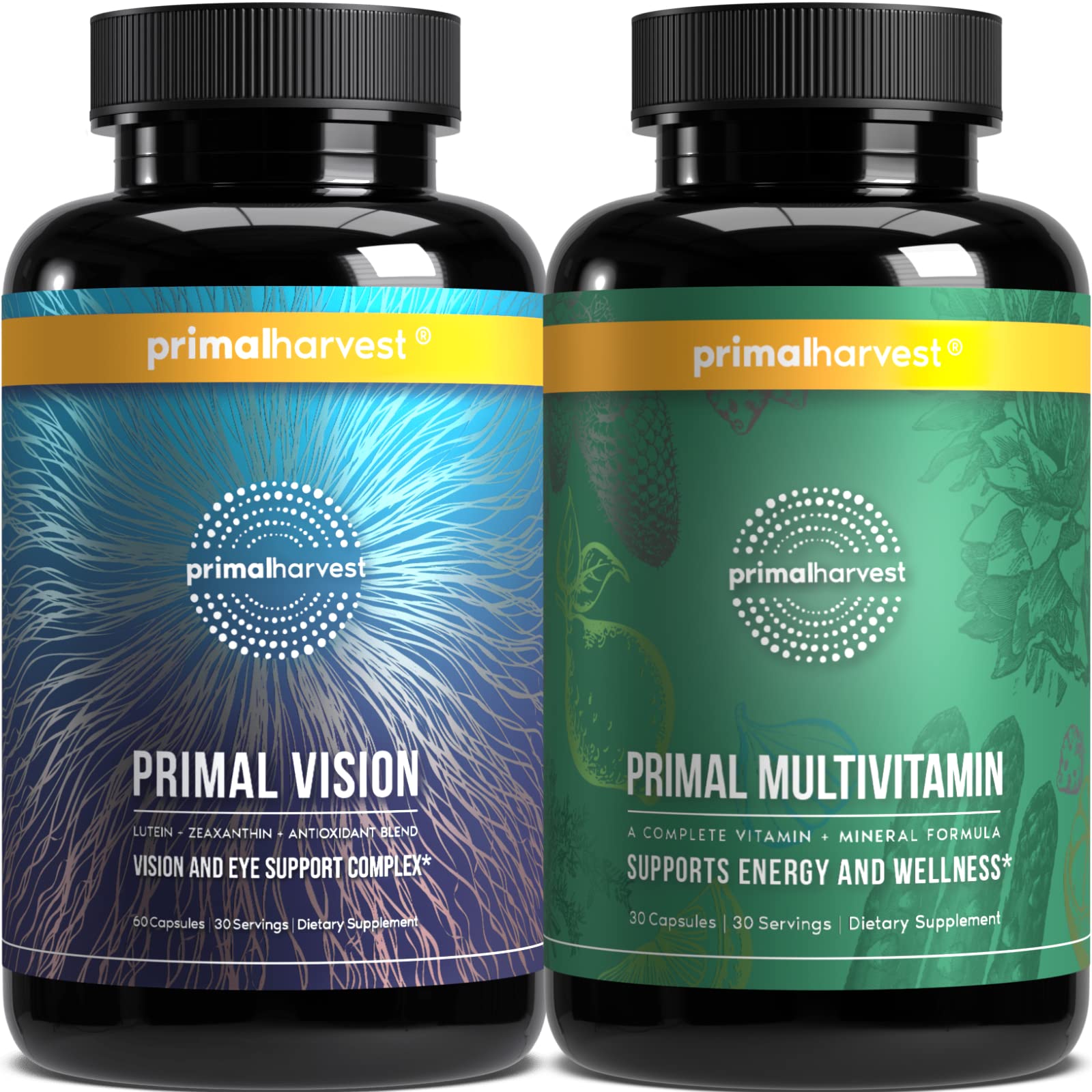 Primal Harvest Multivitamin & Primal Vision, 2 Capsules