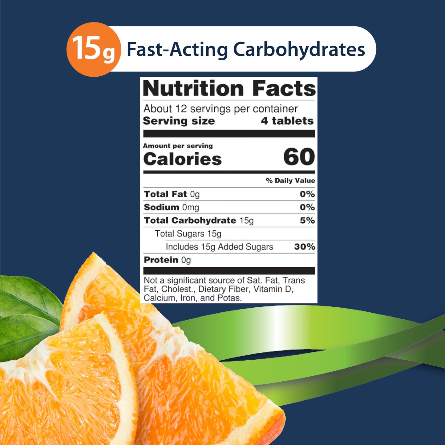 TRUEplus Glucose Tablets Orange Flavor, 300 Tablets