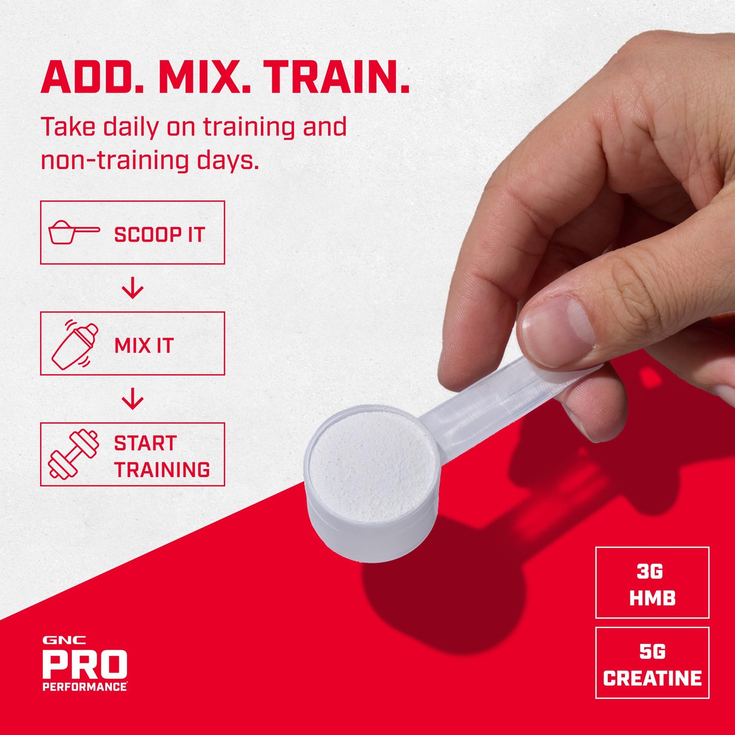 GNC Pro Performance Creatine Monohydrate + HMB Powder 8.9 Ounce