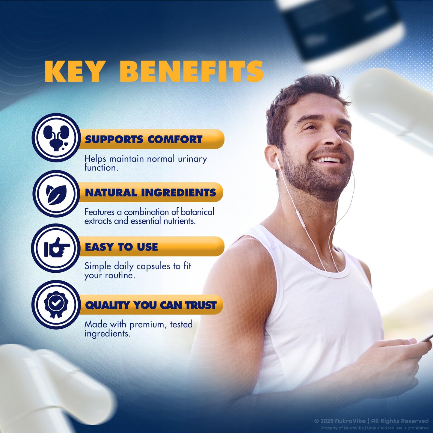 NutraVibe Prostaslim Capsules, 180 Capsules