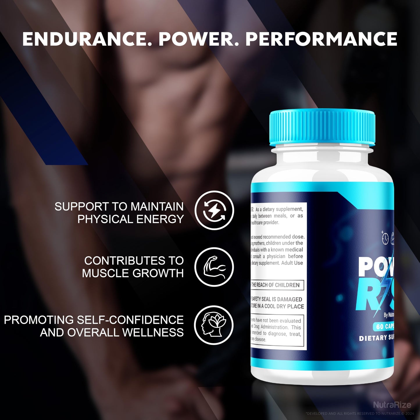 NutraRize Power Rise for Men Capsules, 180 Count