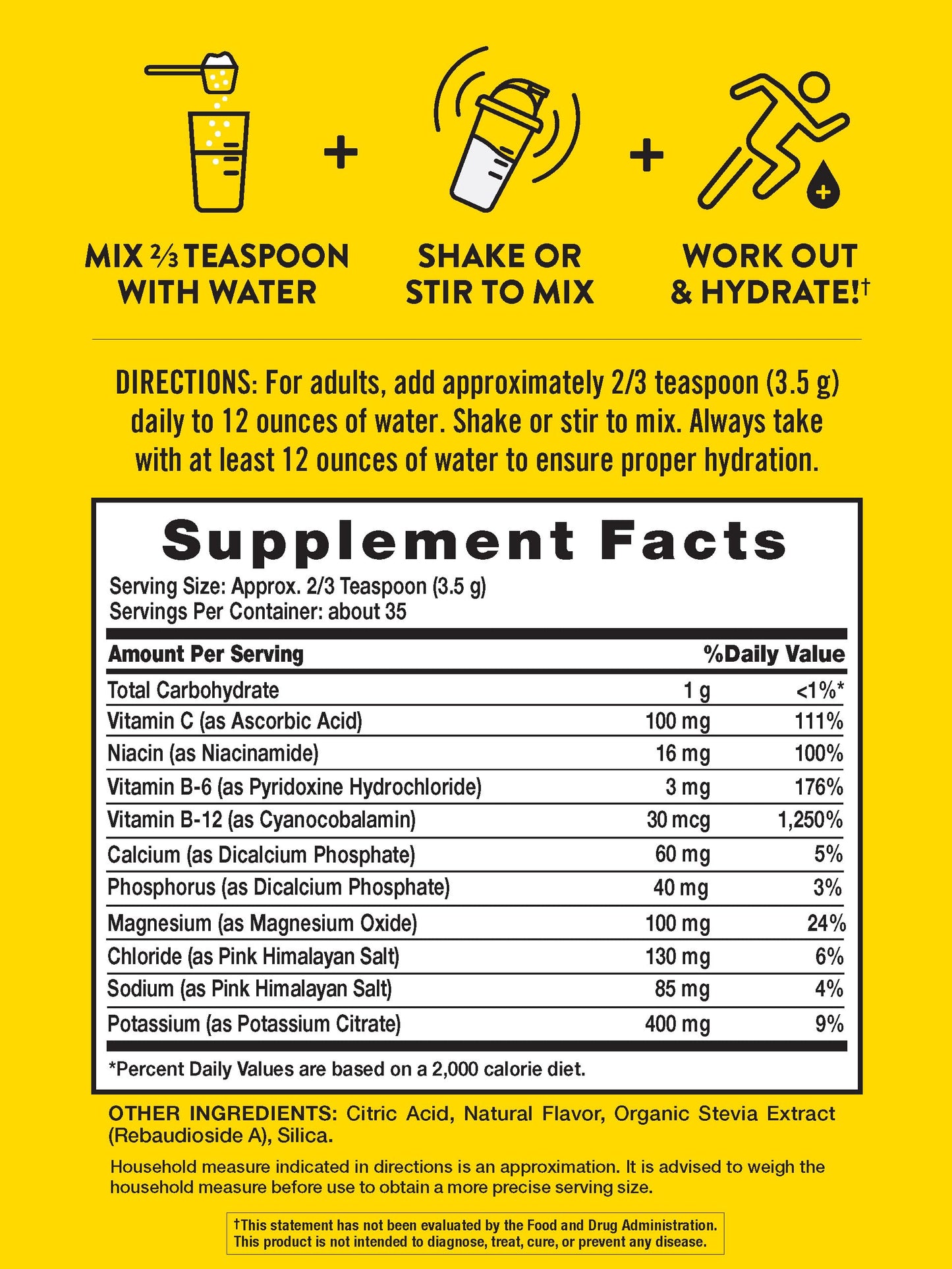Nature's Truth Electrolytes Powder 4.3 Ounce