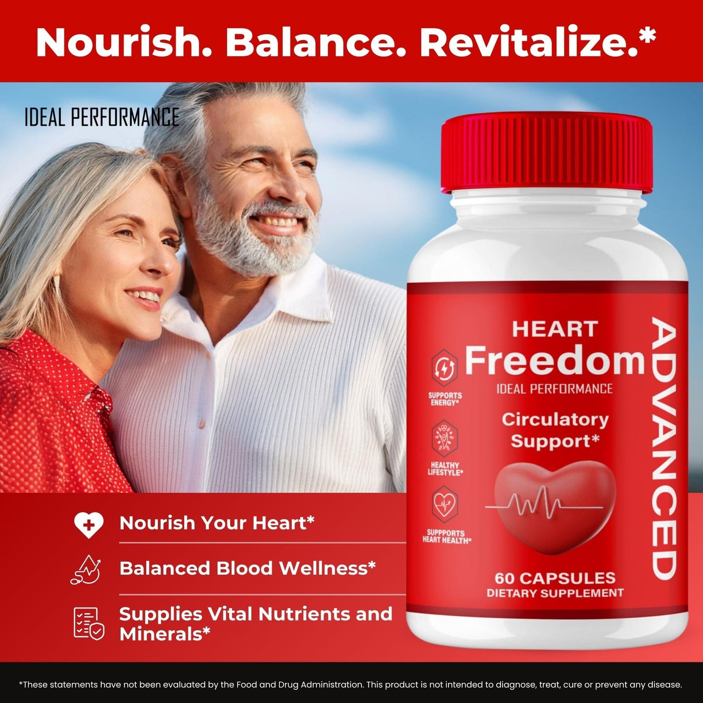 IDEAL PERFORMANCE Heart Freedom Capsules, 60 Capsules
