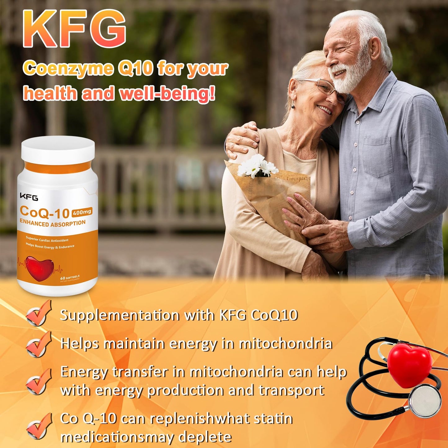 KFG CoQ10 400mg Softgel 60 Count