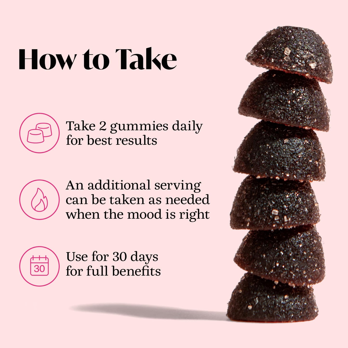 Winged Wellness Love Bites Gummy Libido Booster for Women with Maca Root, Horny Goat Weed & Damiana, Wild Blueberry, 60 Gummies