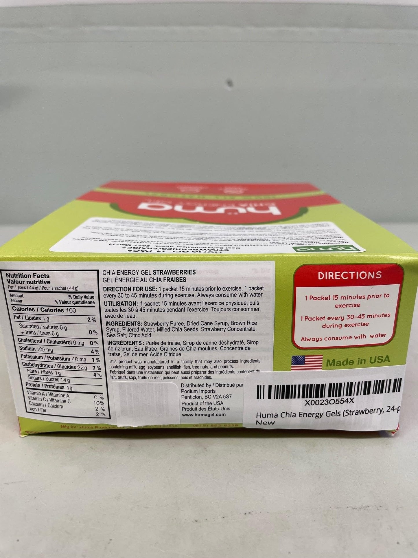 Huma Gel Chia Energy Gel Soft-Gels 36