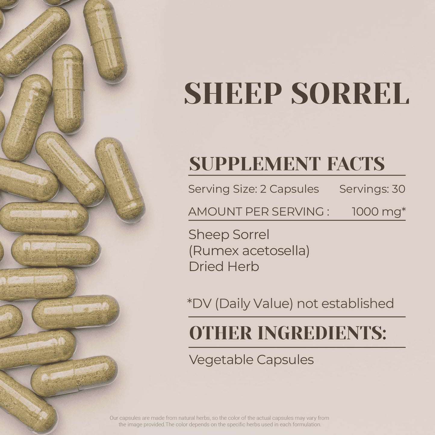 Garden Organics Sheep Sorrel Capsules 60 Count