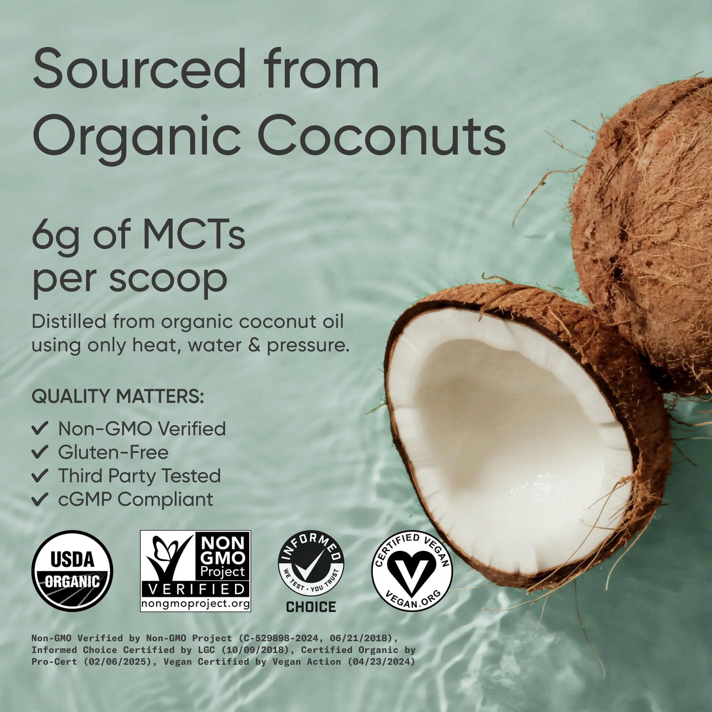 Sports Research Organic Coconut MCT Oil Powder, 10.6 oz