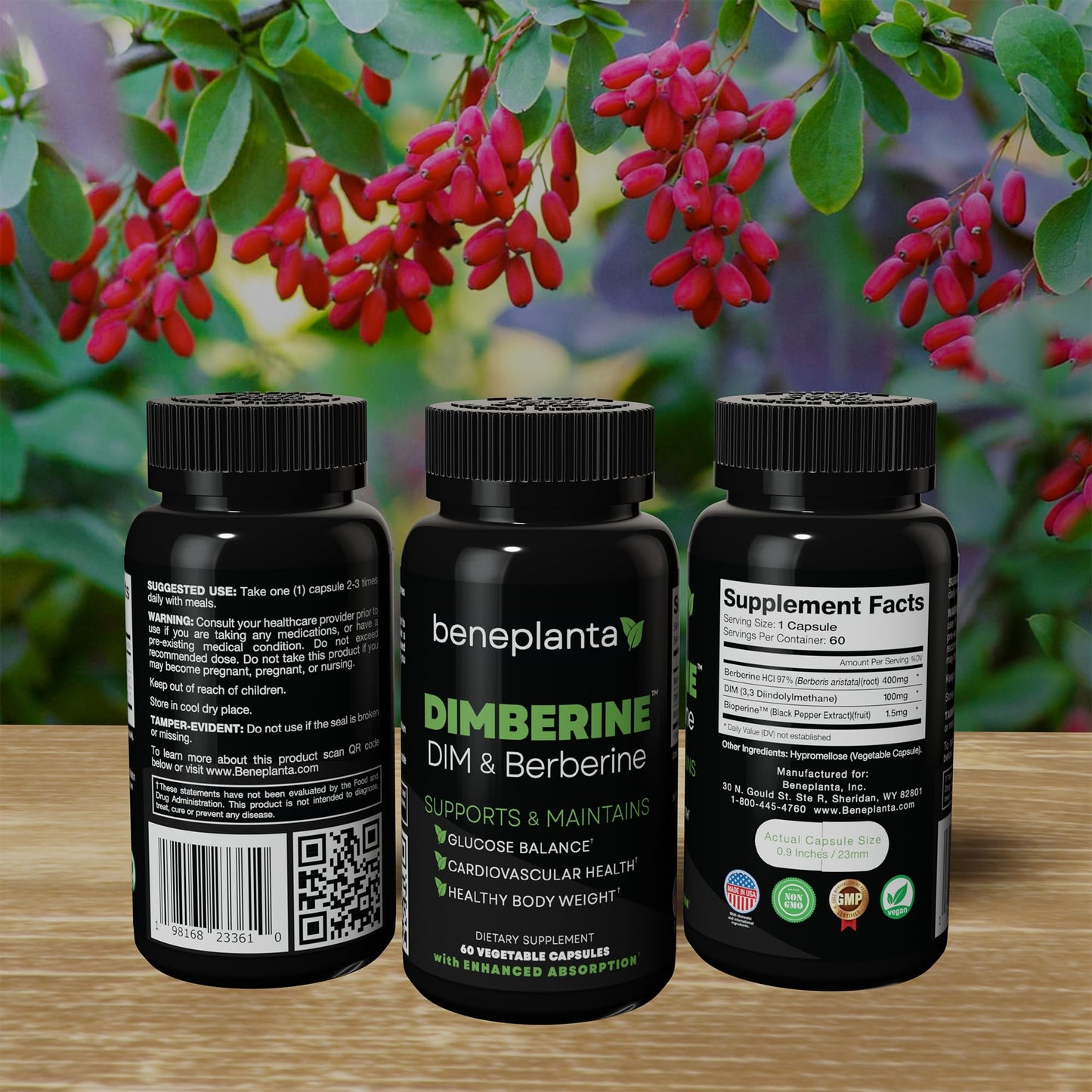 Dimberine DIM & Berberine, High Purity Enhanced Absorption Formula, 60 Capsules