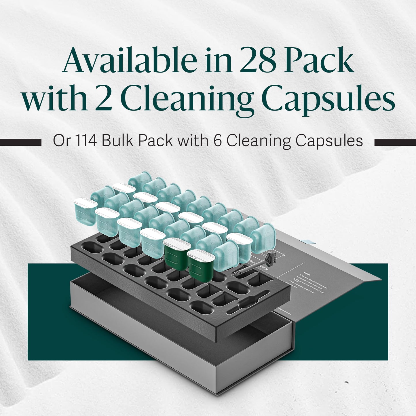 Clearlight Saline & Cleaning Capsules for Halo ONE Halotherapy Device - Natural Respiratory Support - Allergy, Acne, Eczema & Breathing Relief Pods, 114 Capsules
