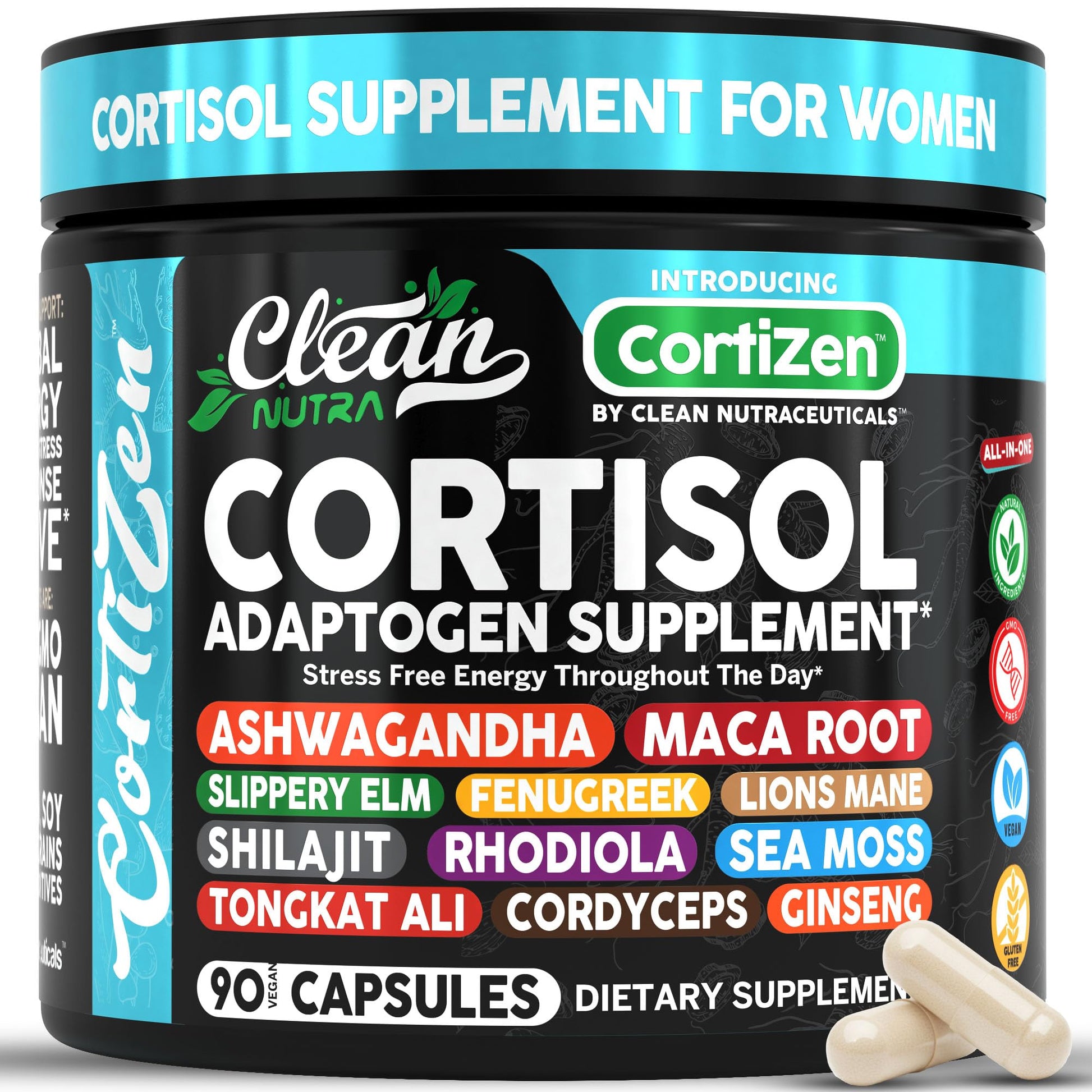 Clean Nutraceuticals Cortisol Supplements For Women Capsules 90