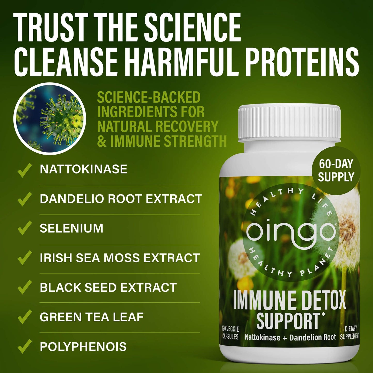 Oingo Immune Detox Support Capsules, 120 Count