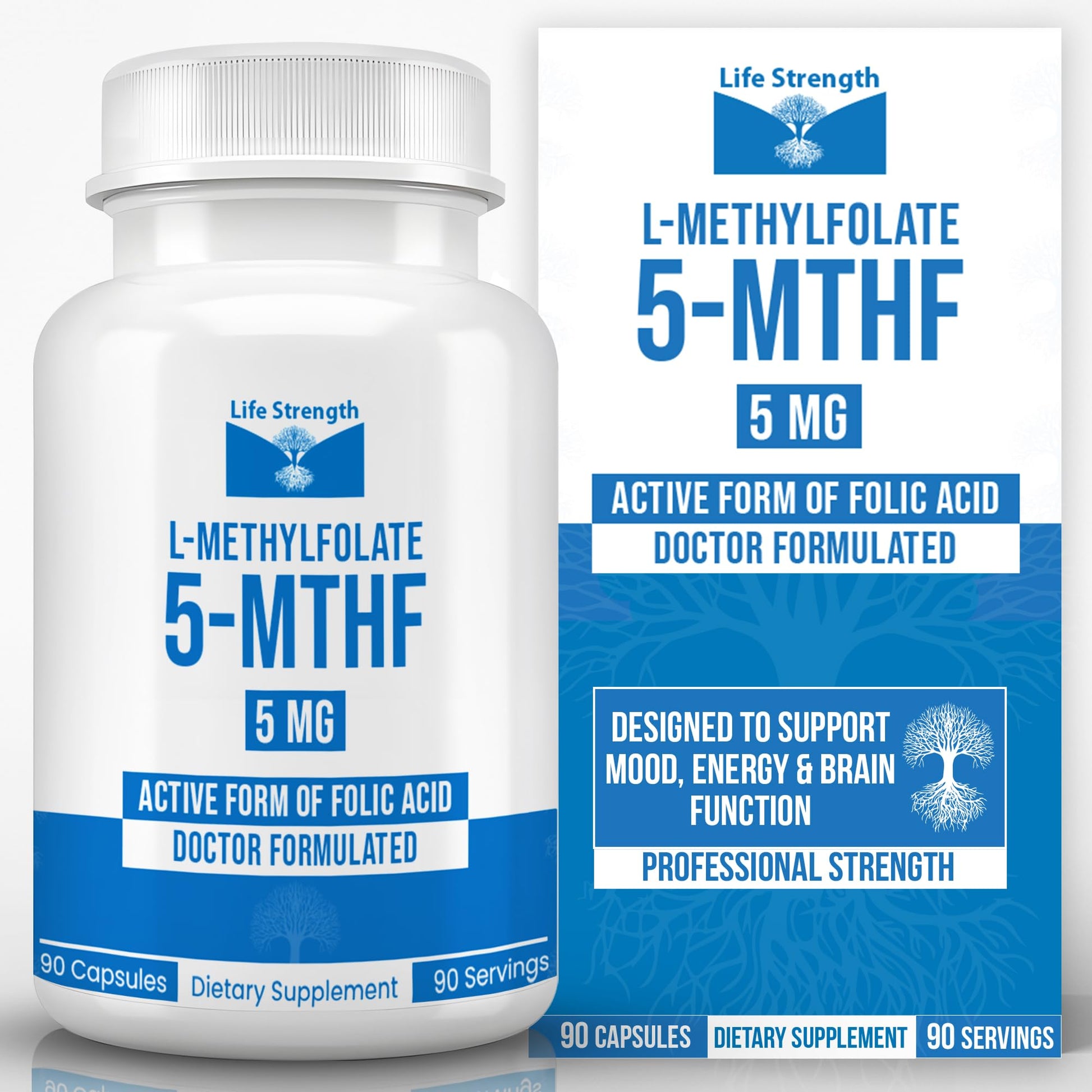 LifeStrength L Methylfolate 5mg Capsule, 90 Count