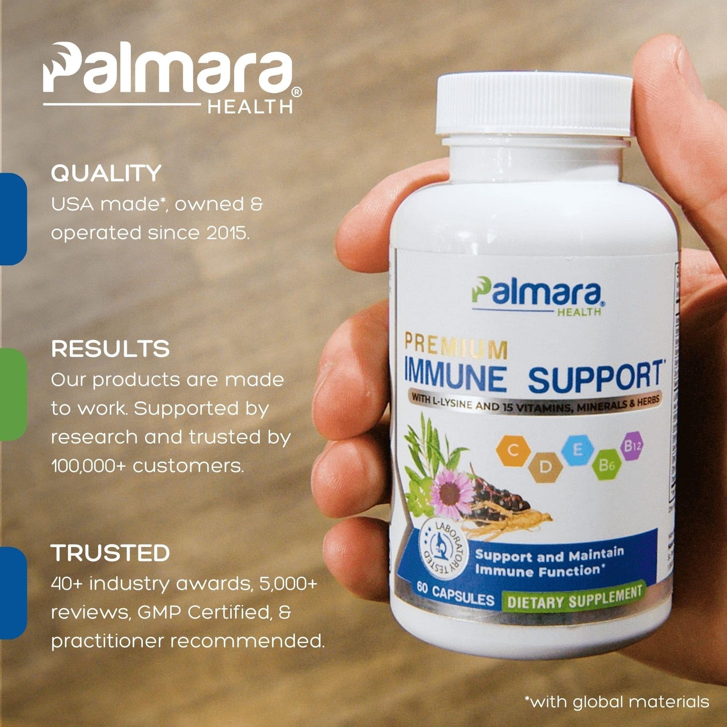 Palmara Health Premium Immune Support 60 Capsules