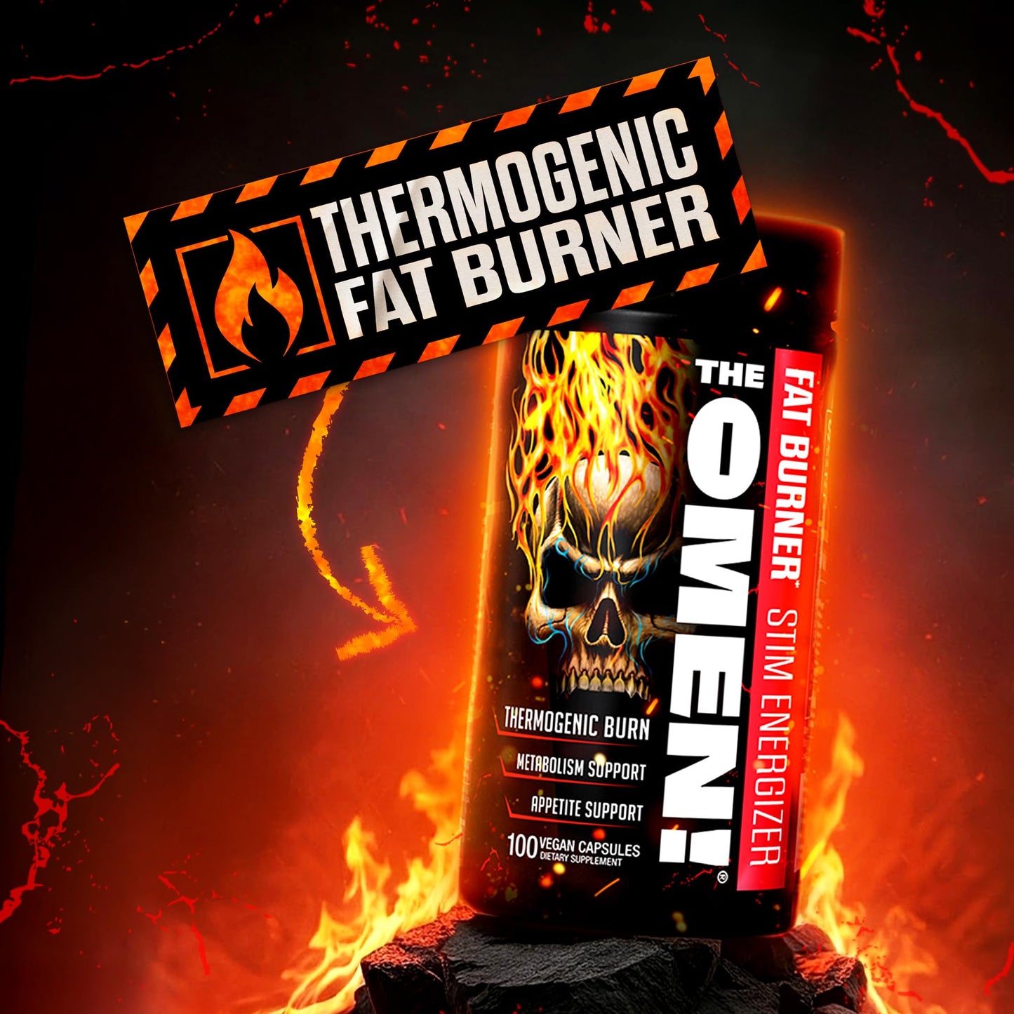 JNX SPORTS The Omen Fat Burner for Men & Women 100 Capsules