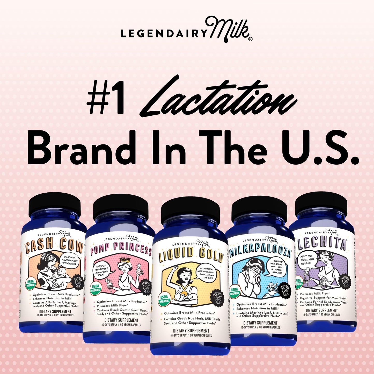 Legendairy Milk Liquid Gold Lactation Support Capsule 60 Count