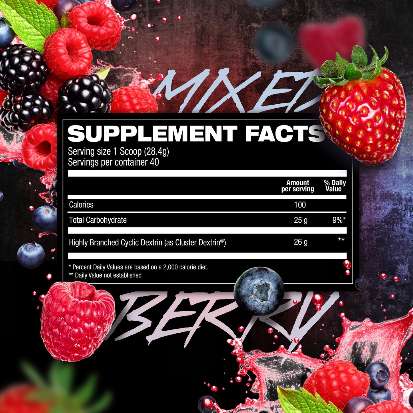 HOSSTILE CDX Cluster Dextrin Powder - Highly Branched Cyclic Dextrin HBCD Carb Powder, 40 Servings