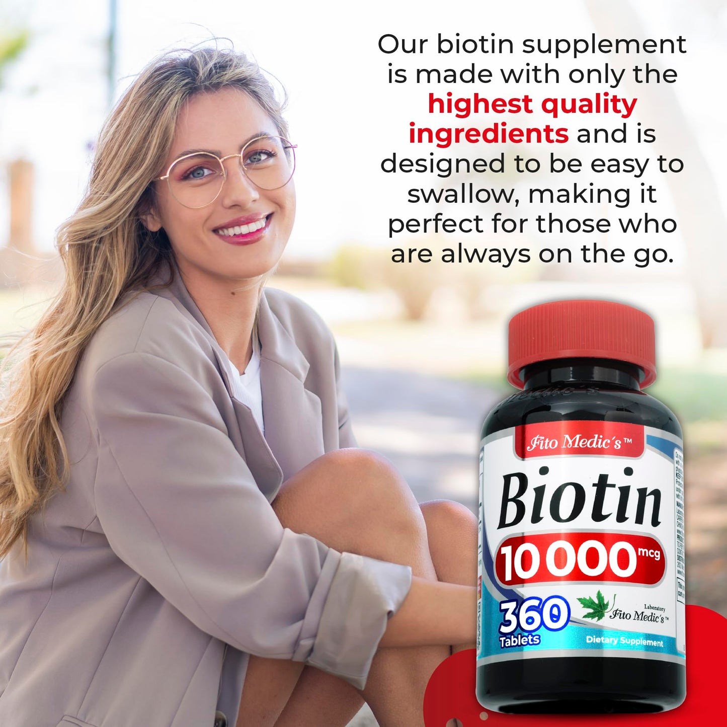 FITO MEDIC'S Biotin Supplement Tablet, 360 Count