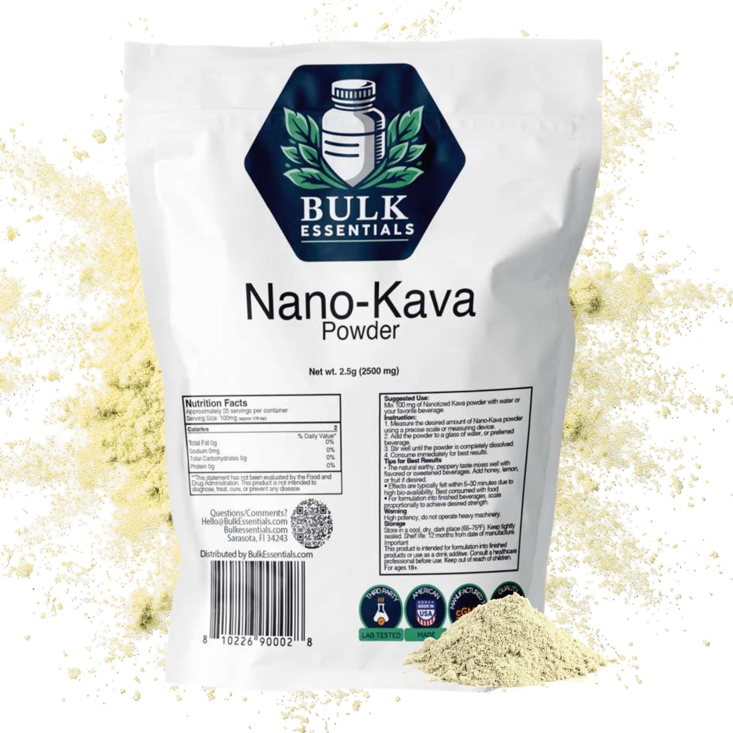 Bulk Essentials Nano-Kava Powder, 0.08 oz