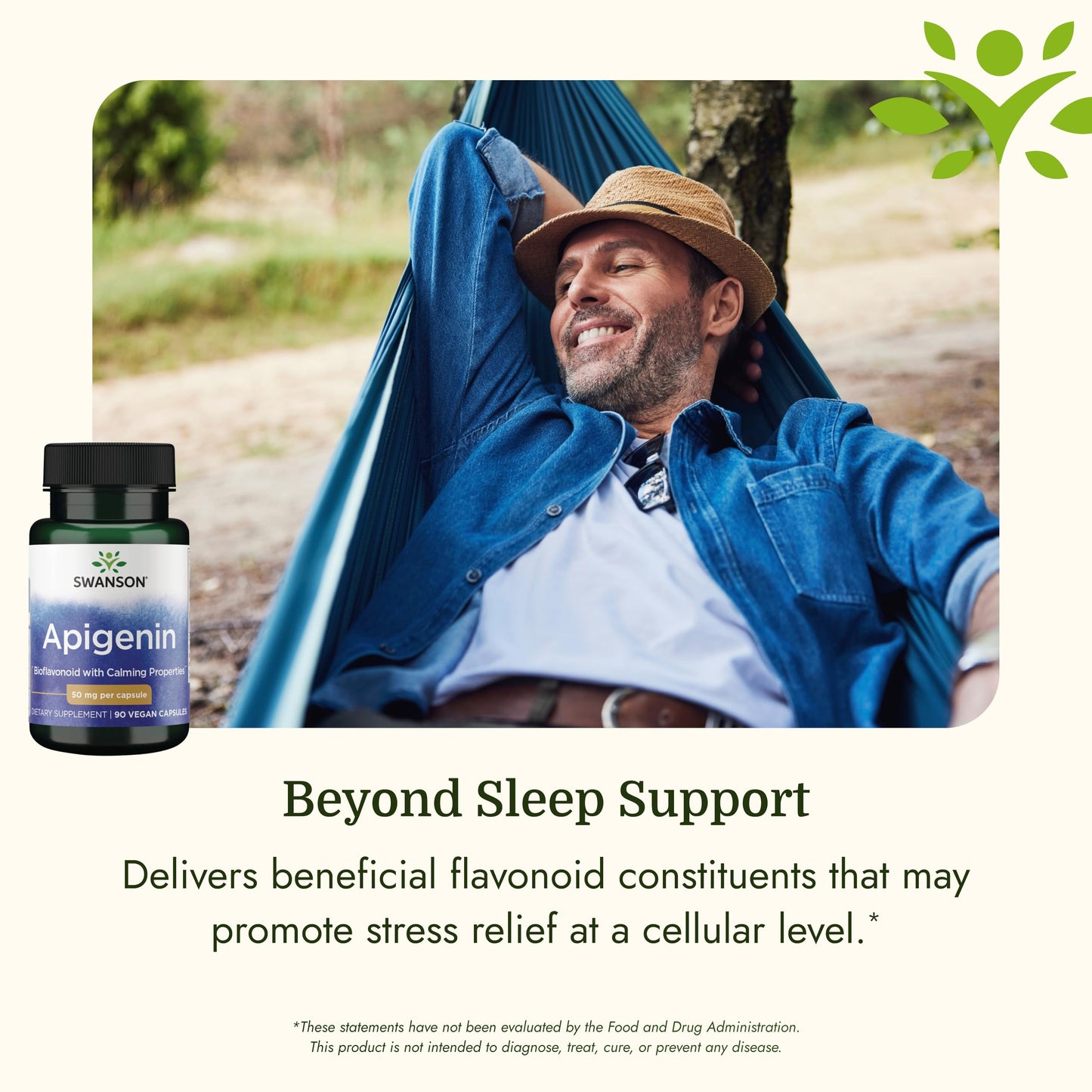 Swanson Apigenin Bioflavonoid Supplement Capsules 180 Count