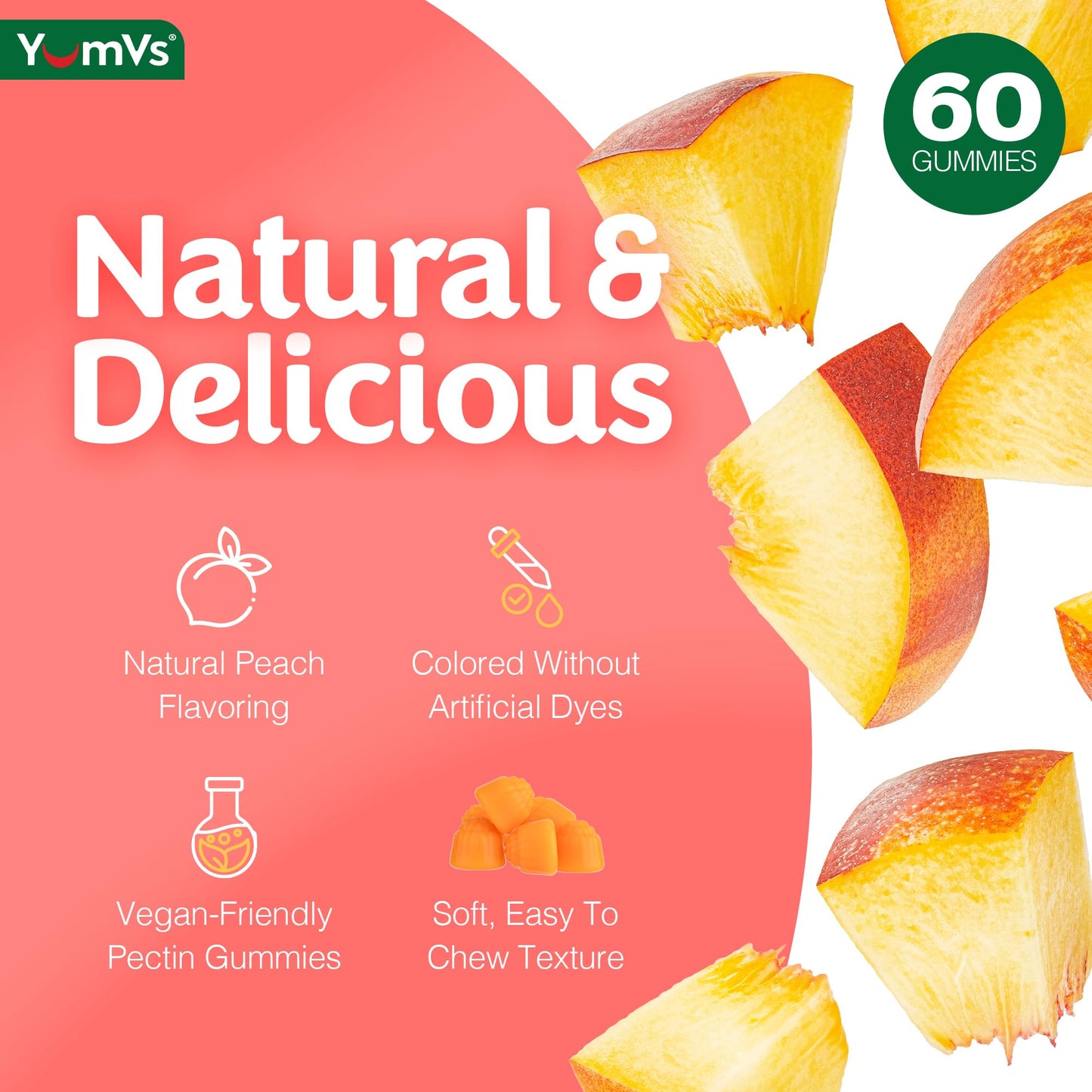 YUM-V'S Ginger Gummies 60 Count