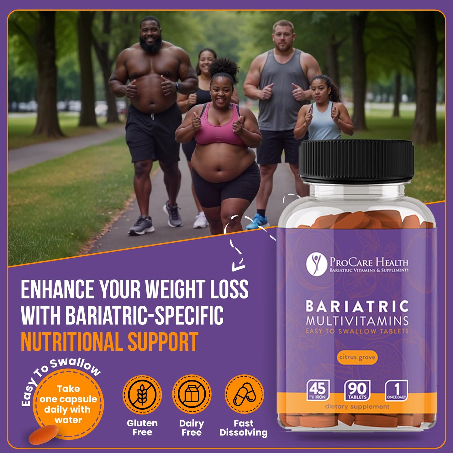 ProCare Health Easy-45 Bariatric Multivitamin Tablets 90