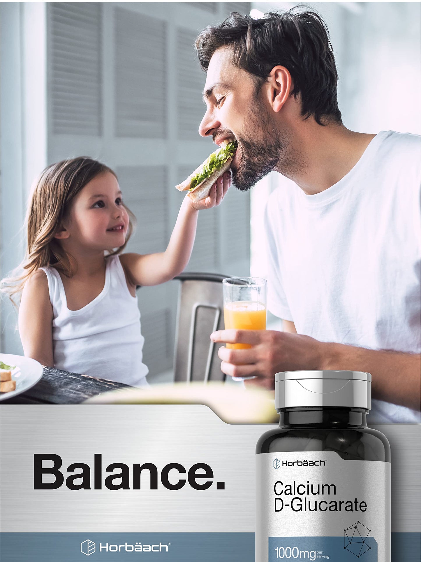 Horbäach Calcium D-Glucarate 1000mg, 120 Capsules