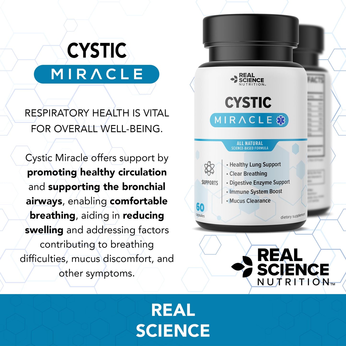 Real Science Nutrition Cystic Miracle Capsule, 60 Count