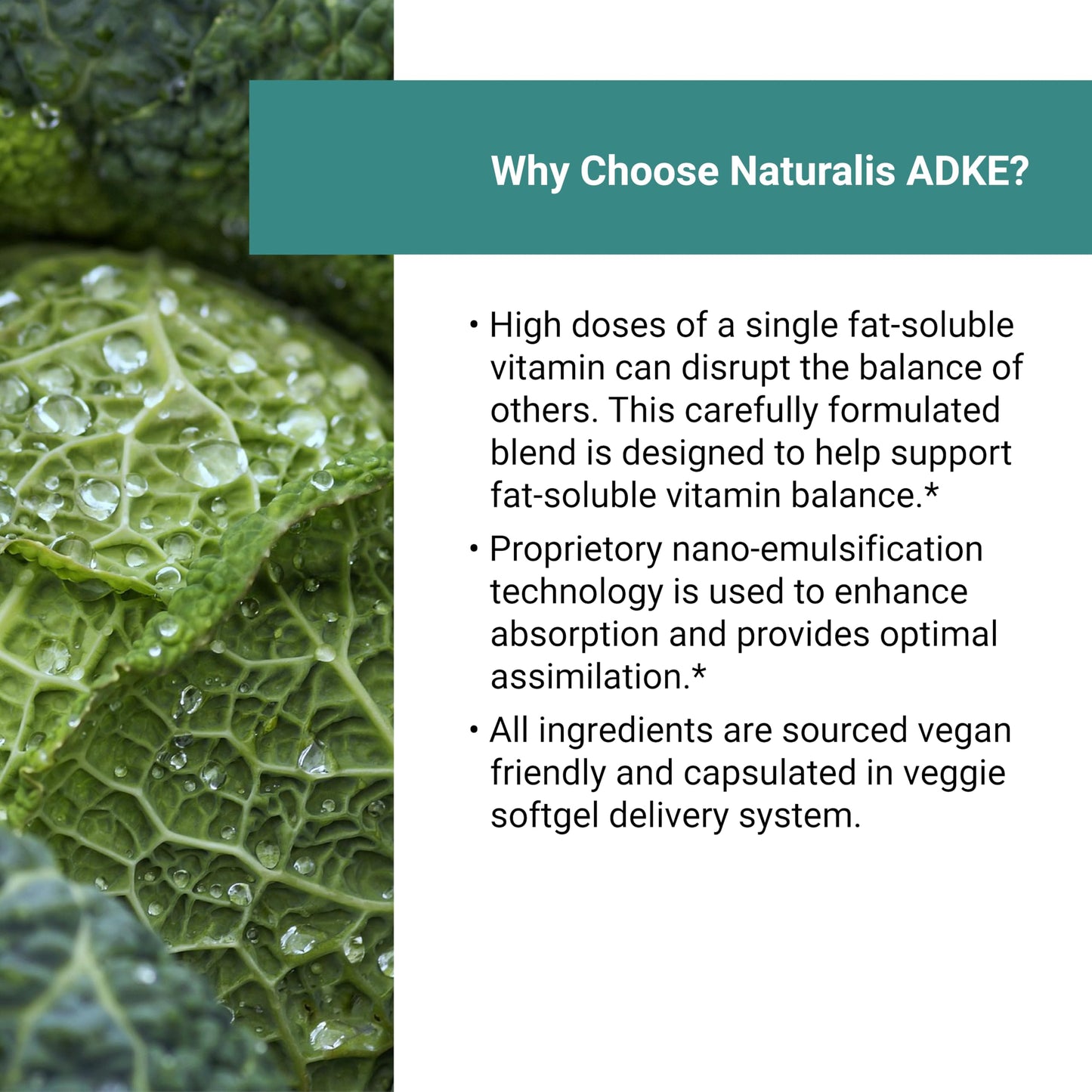 Naturalis Vegan Vitamin ADK Softgels 180