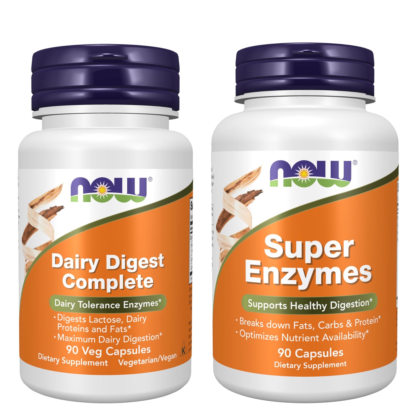 NOW Foods Digestive Enzyme Bundle Capsule 180 Count