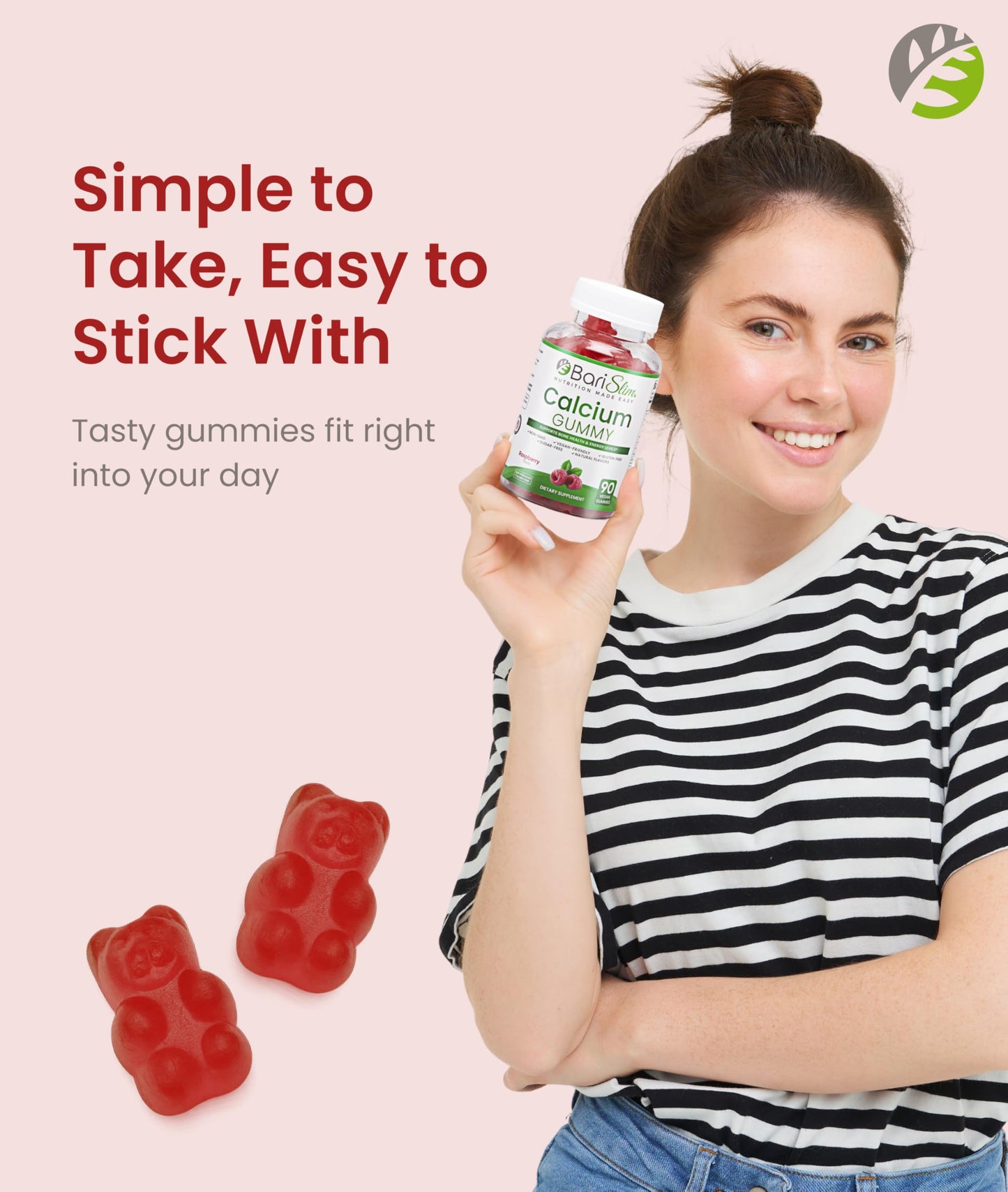 BariSlim Bariatric Calcium Gummies, 90 Count