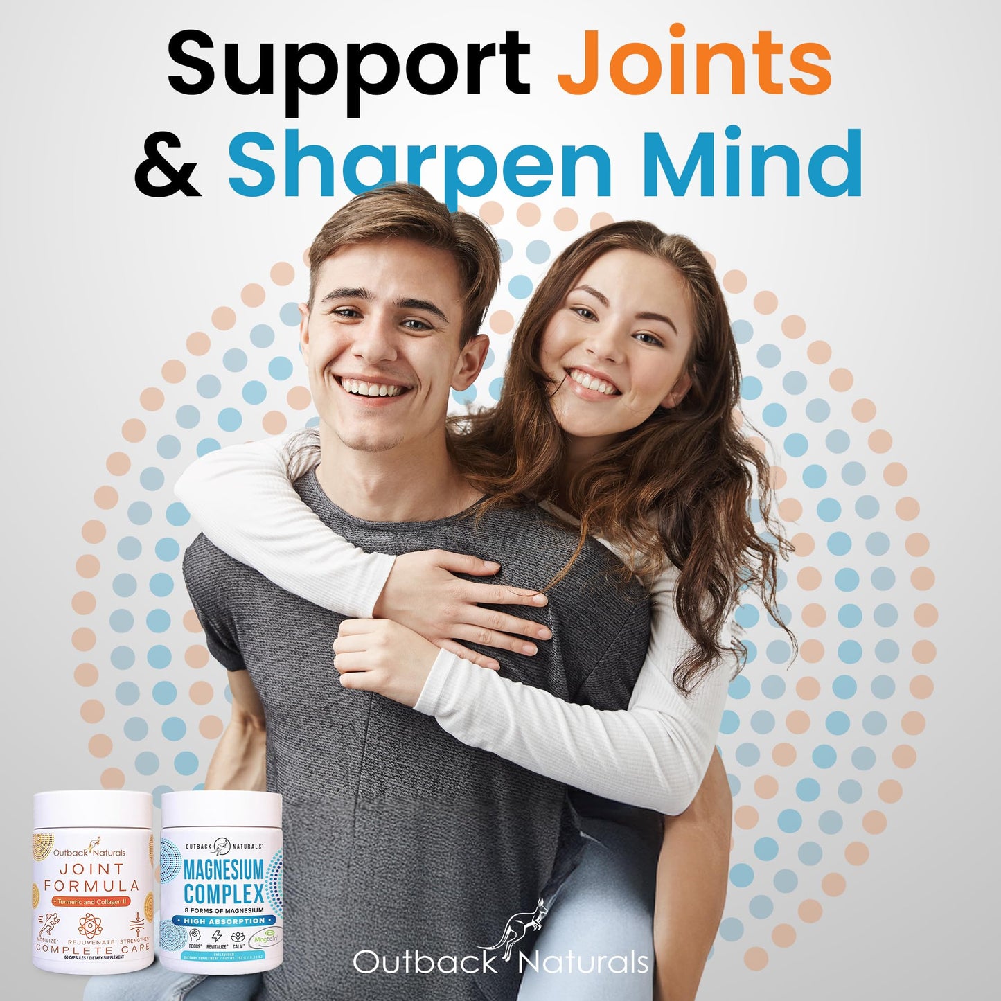 Outback Naturals Magnesium Complex Powder & Enhanced Joint Relief Formula Bundle