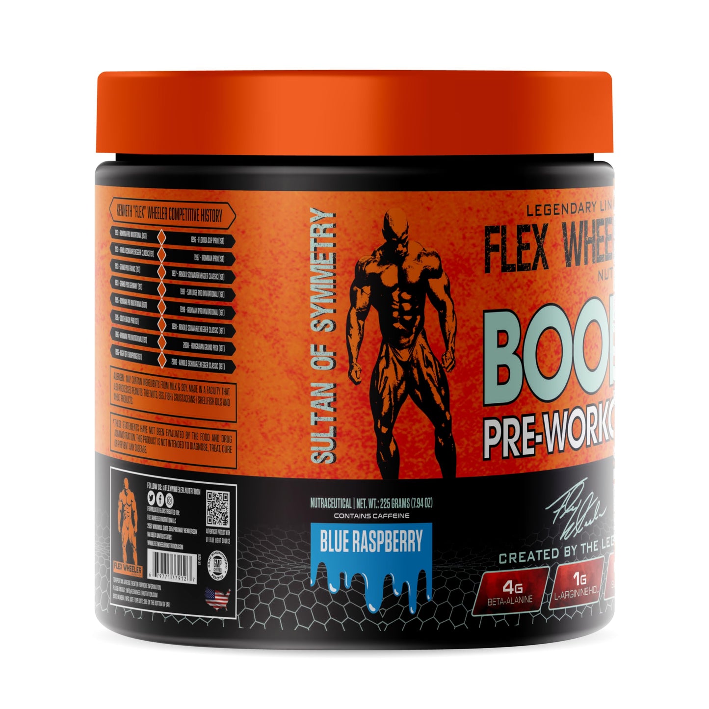 FLEX WHEELER NUTRITION Boom Pre Workout Powder 7.94 oz
