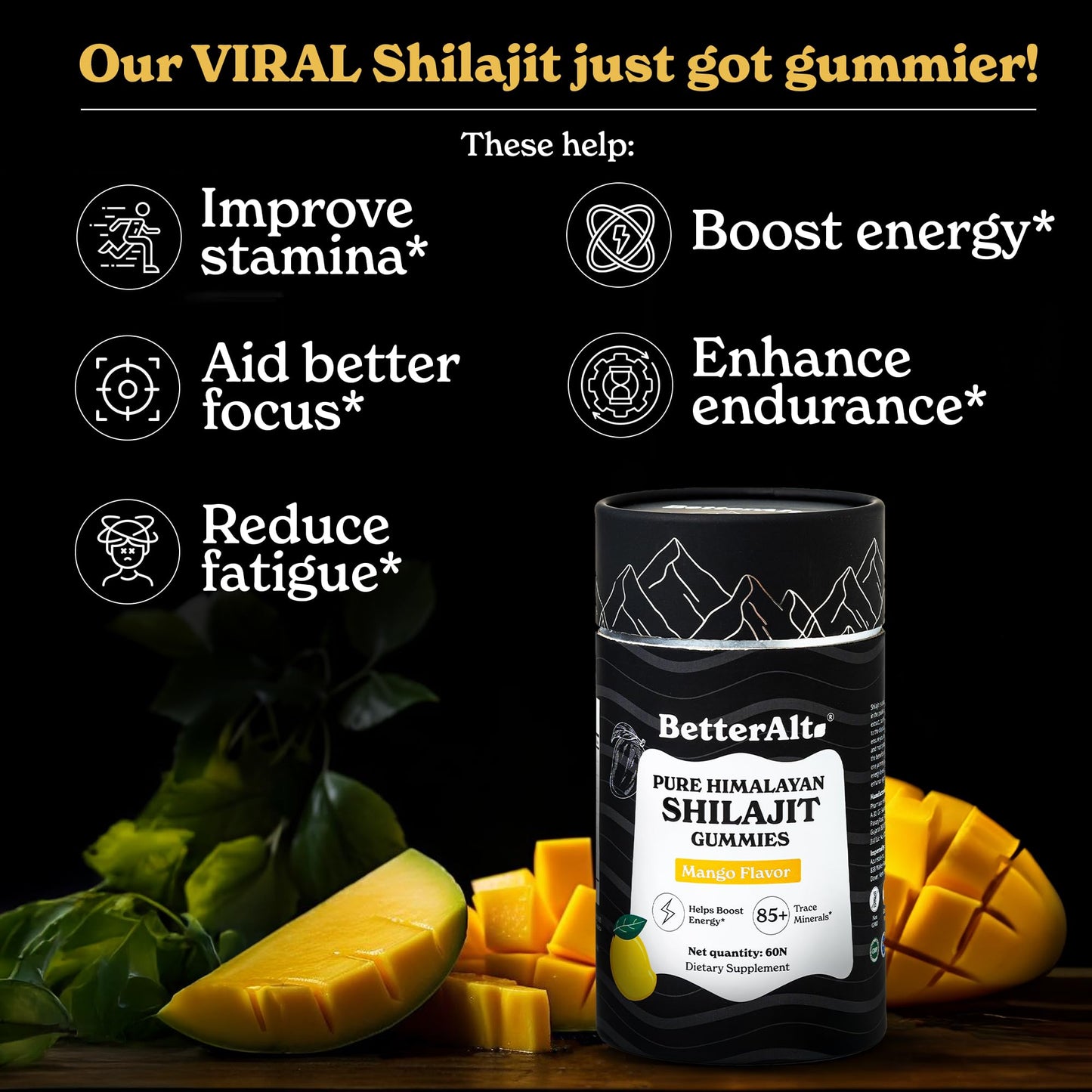 Better Alt Pure Himalayan Shilajit Capsule 60 Count