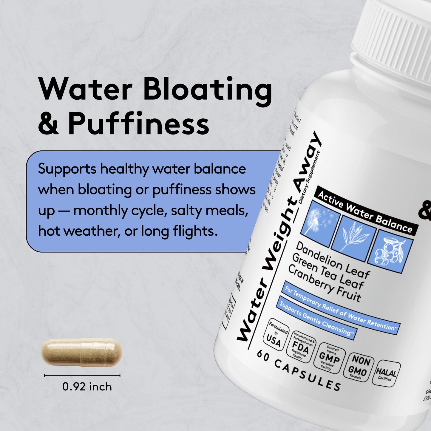 Youth & Tonic Belly Bloating Relief Capsules, 3-Pack
