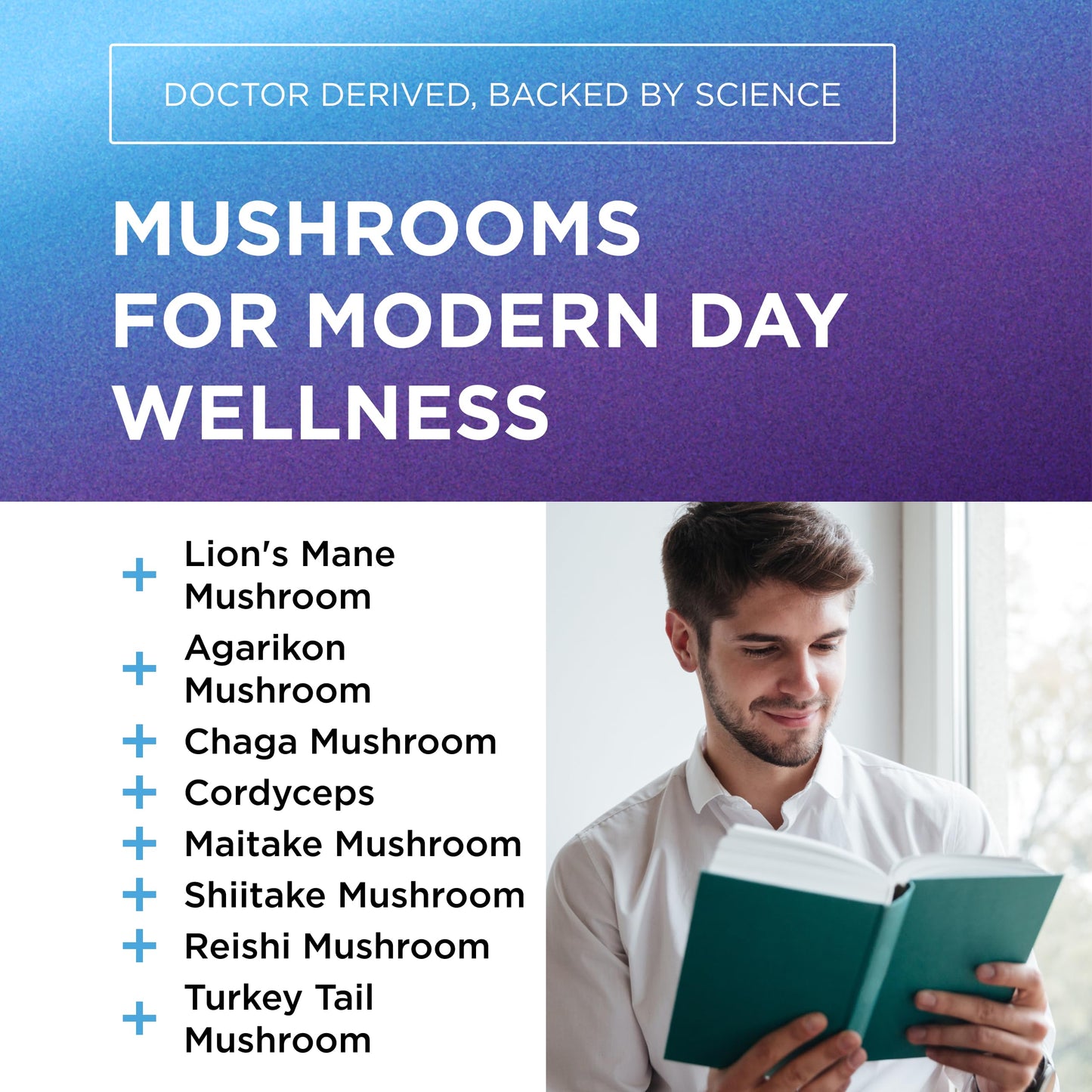 DR. EMIL NUTRITION 10 Mushroom Supplement for Mental Clarity, Focus & Immune Support Capsule, 1 Count