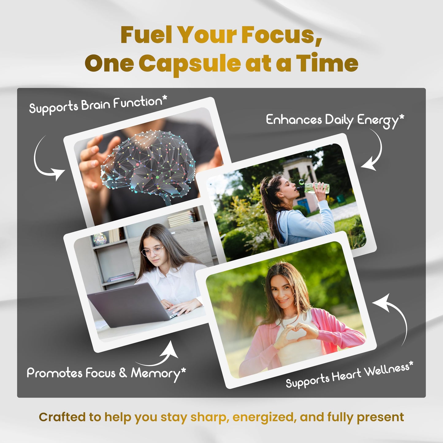 VEGATOT Brain Booster Brain Health Complex Capsule 90 Count