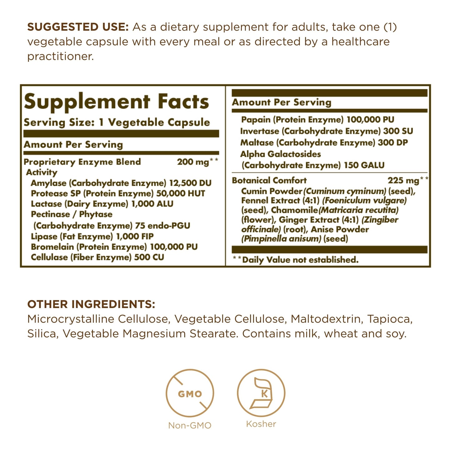 Solgar Comfort Zone Digestive Complex Vegetable Capsules, 90 Count