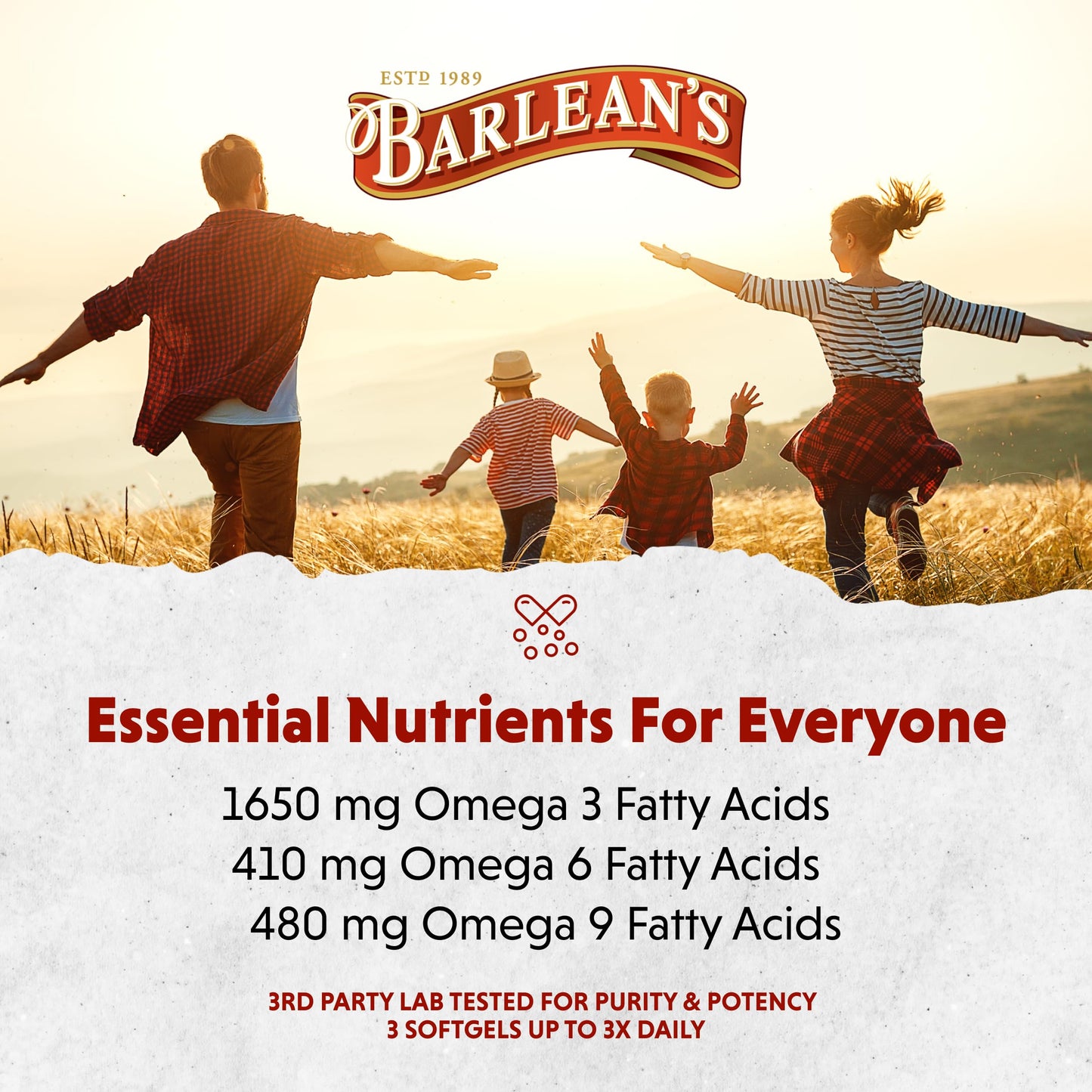 Barlean's Vegan Flaxseed Oil Softgels 100 Count